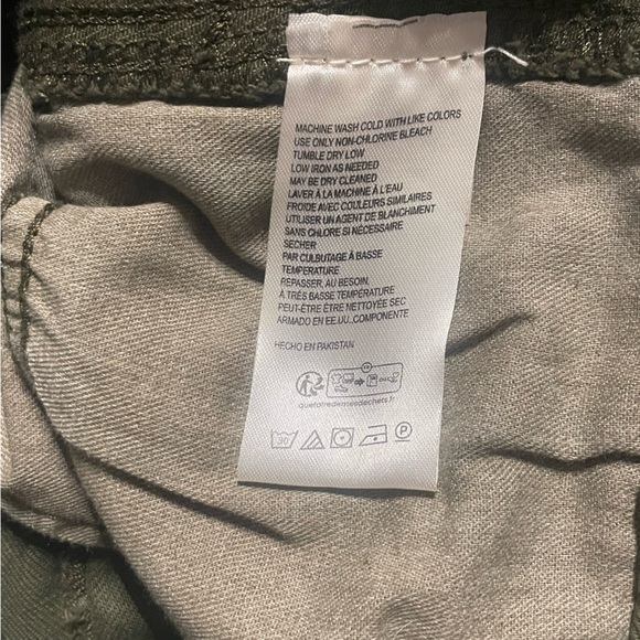 Pilcro Women’s 28 Barrel Pants Olive The Kenna Mid Rise Heritage Wide Leg Green - Picture 9 of 10